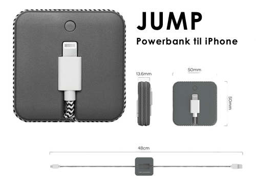 JUMP Cable powerbank iPhone Lightning 800mAh